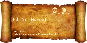 Pánt Marcell névjegykártya